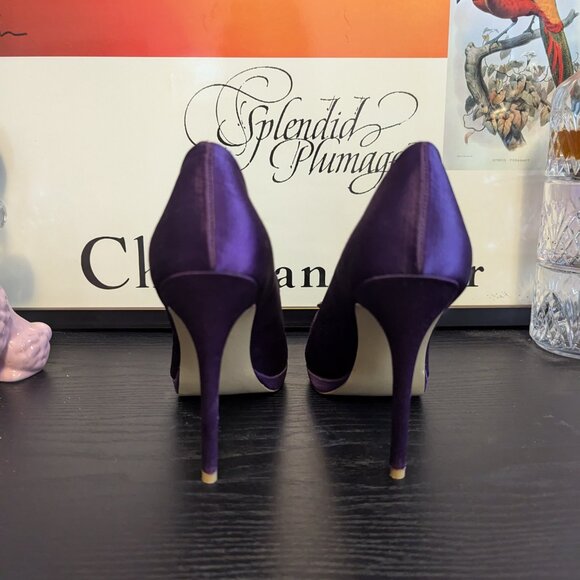 RSVP Purple Satin and Jewel Pumps - Picture 3 of 5